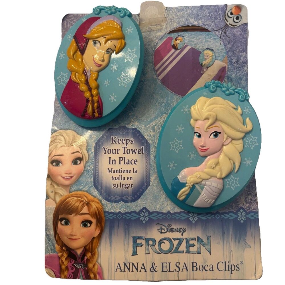 Disney Frozen Anna and Elsa Boca Clips Beach Towel Clips for Vacation/ Pool Time